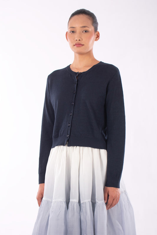 #1218 Cropped Long Sleeve Cardigan- Marritimo — Lars Andersson, view 2