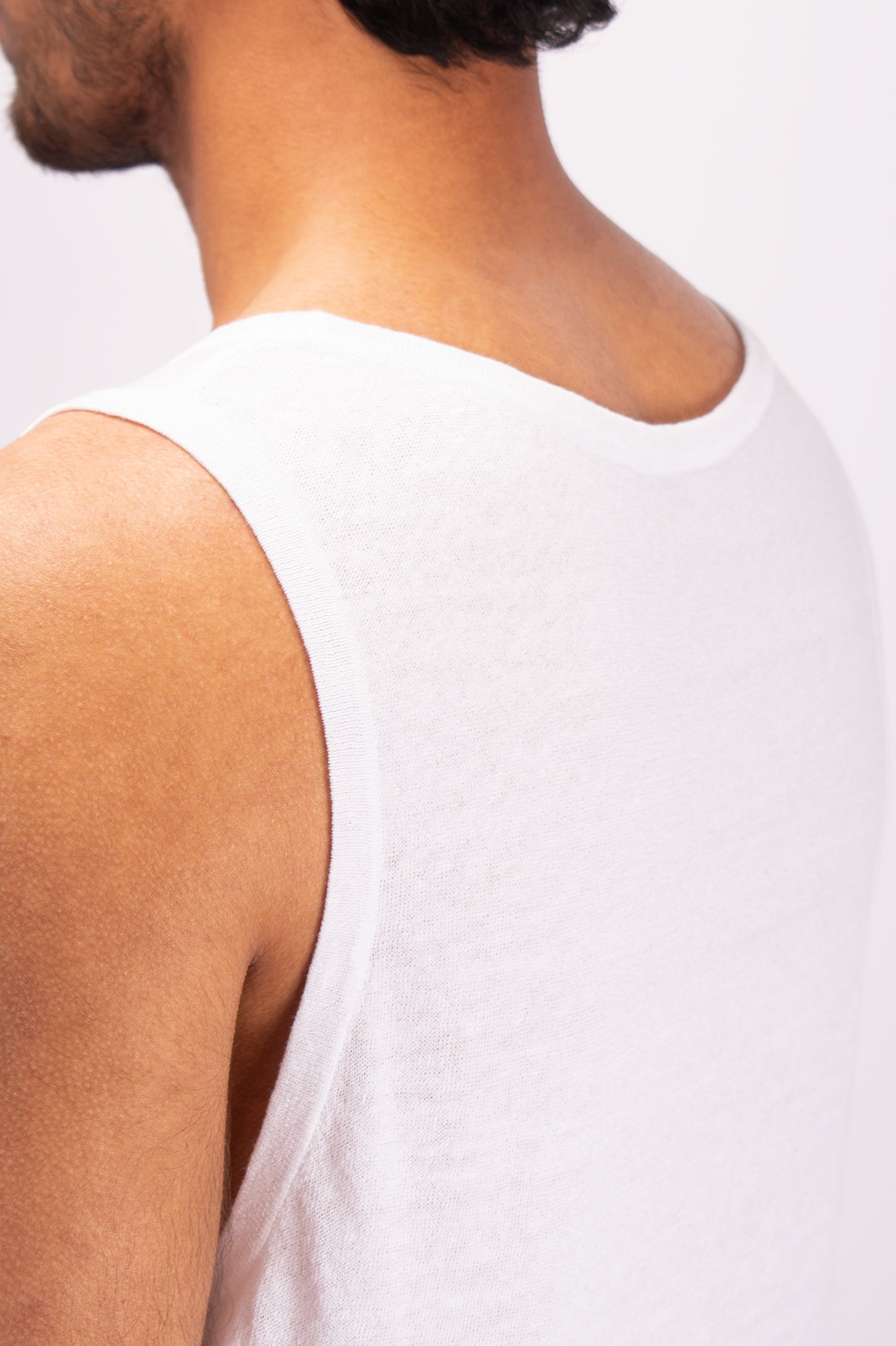 #1322 Tank top inj linen and organic cotton