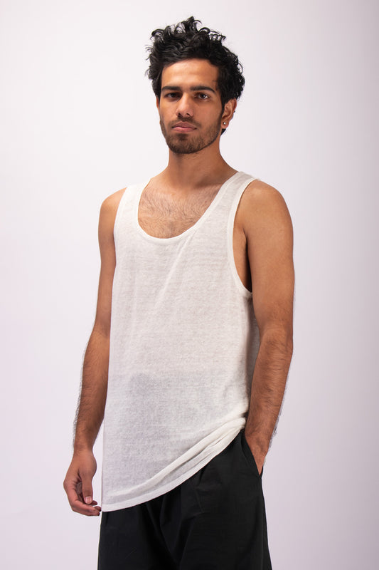 #1324 Tank top in linen