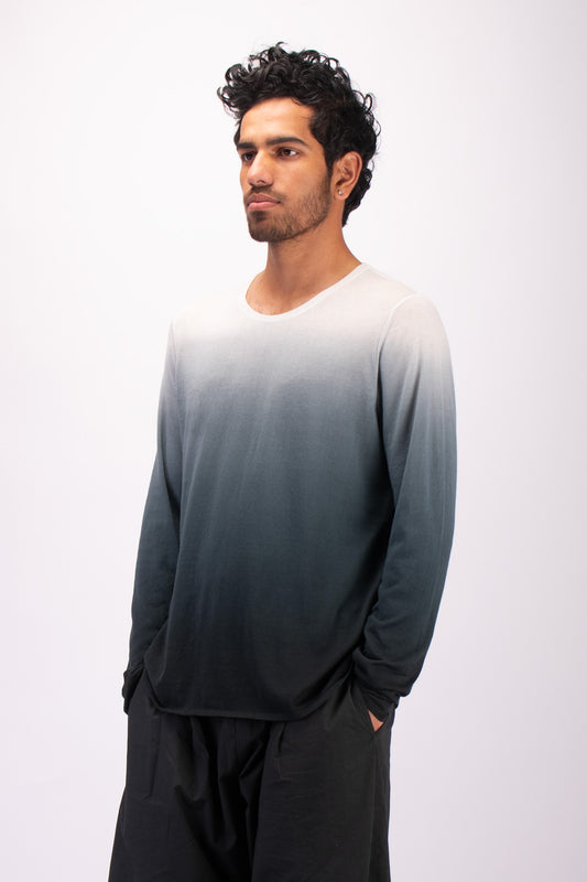 #1334 Long sleeve crewneck top in organic cotton
