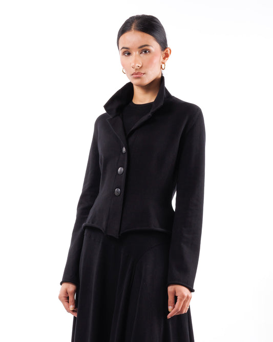 #1018 Notch collar jacket organic cotton