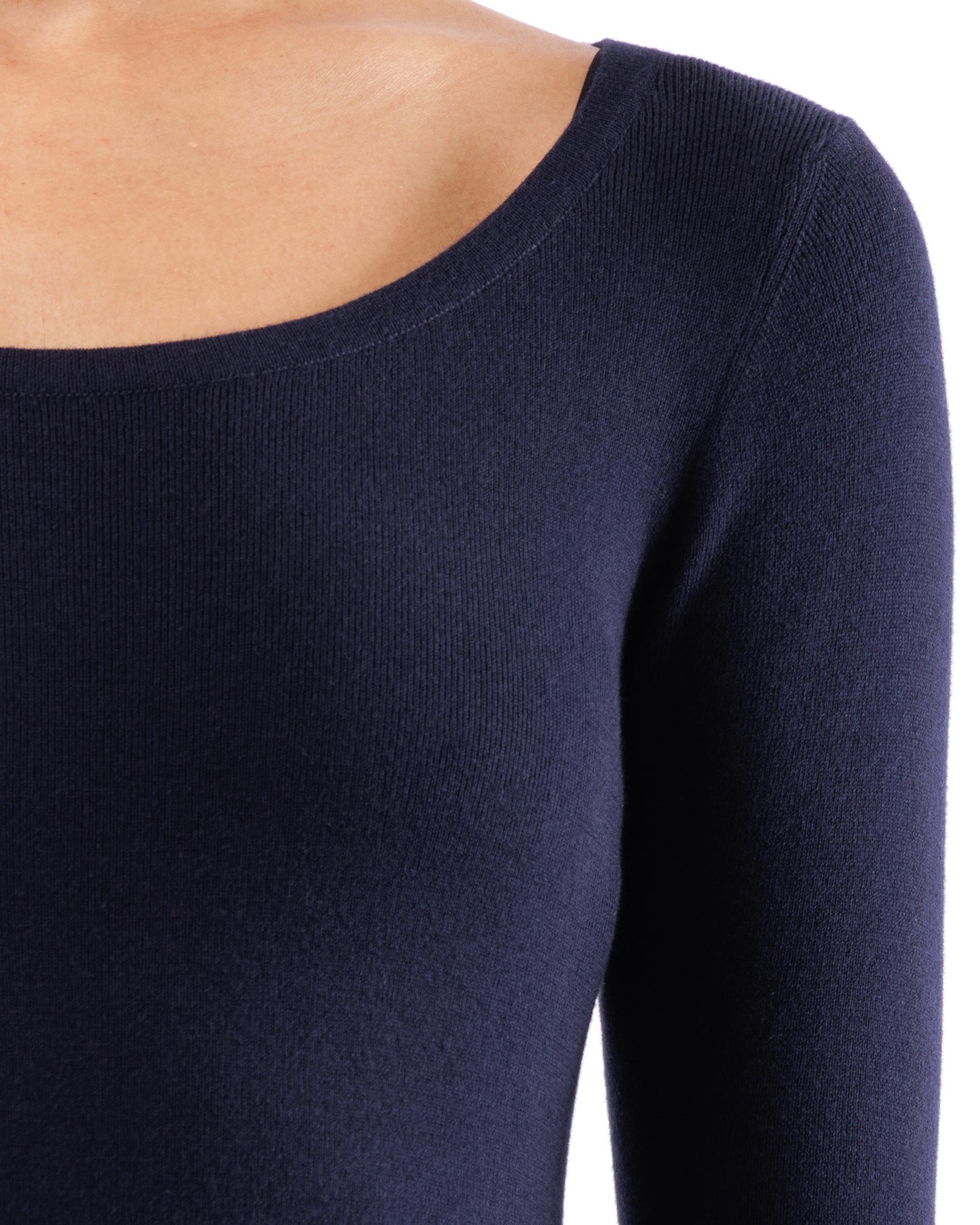 #554 Boatneck top with 1/2 sleeve organic cotton