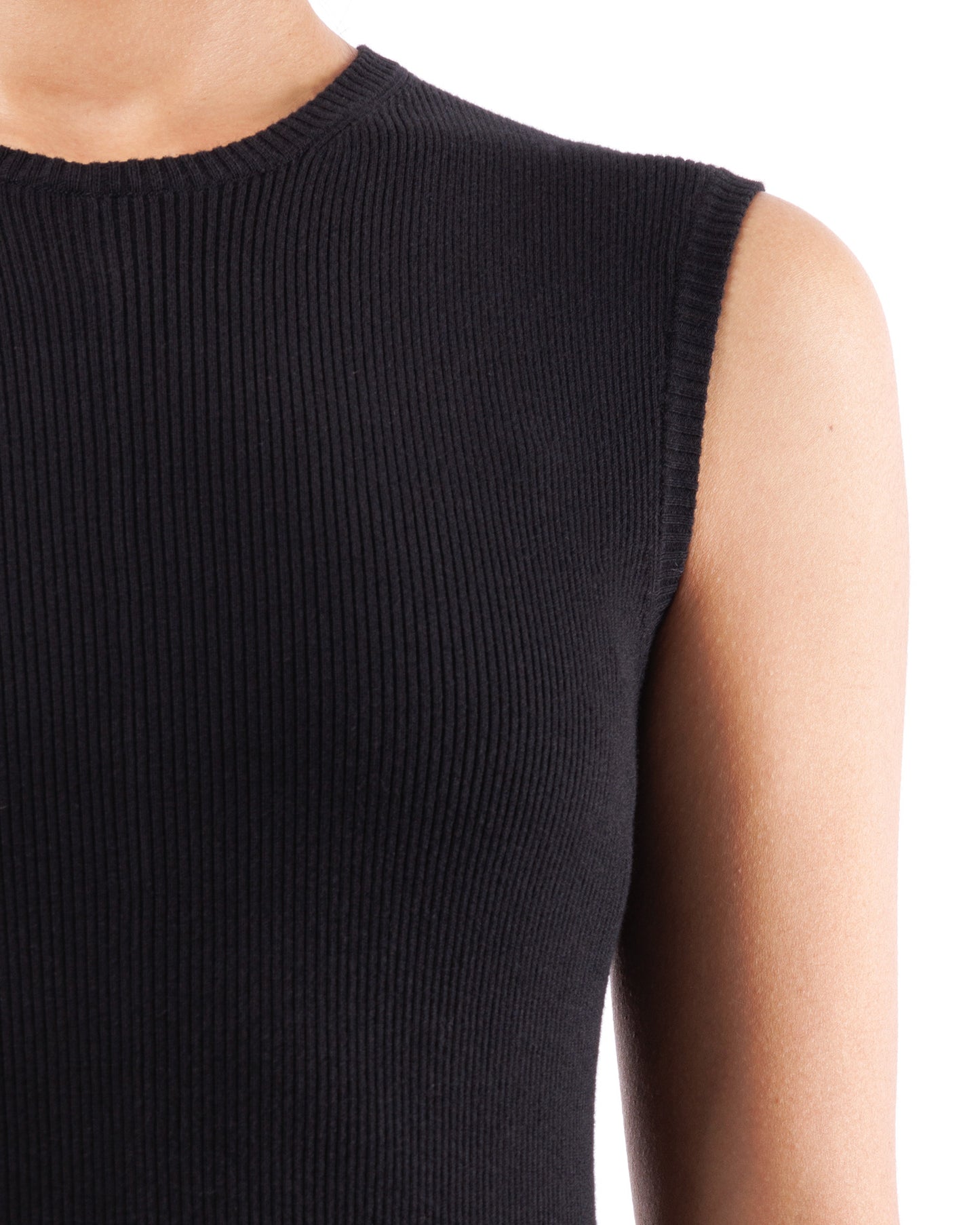 #948 Flared crewneck dress organic cotton