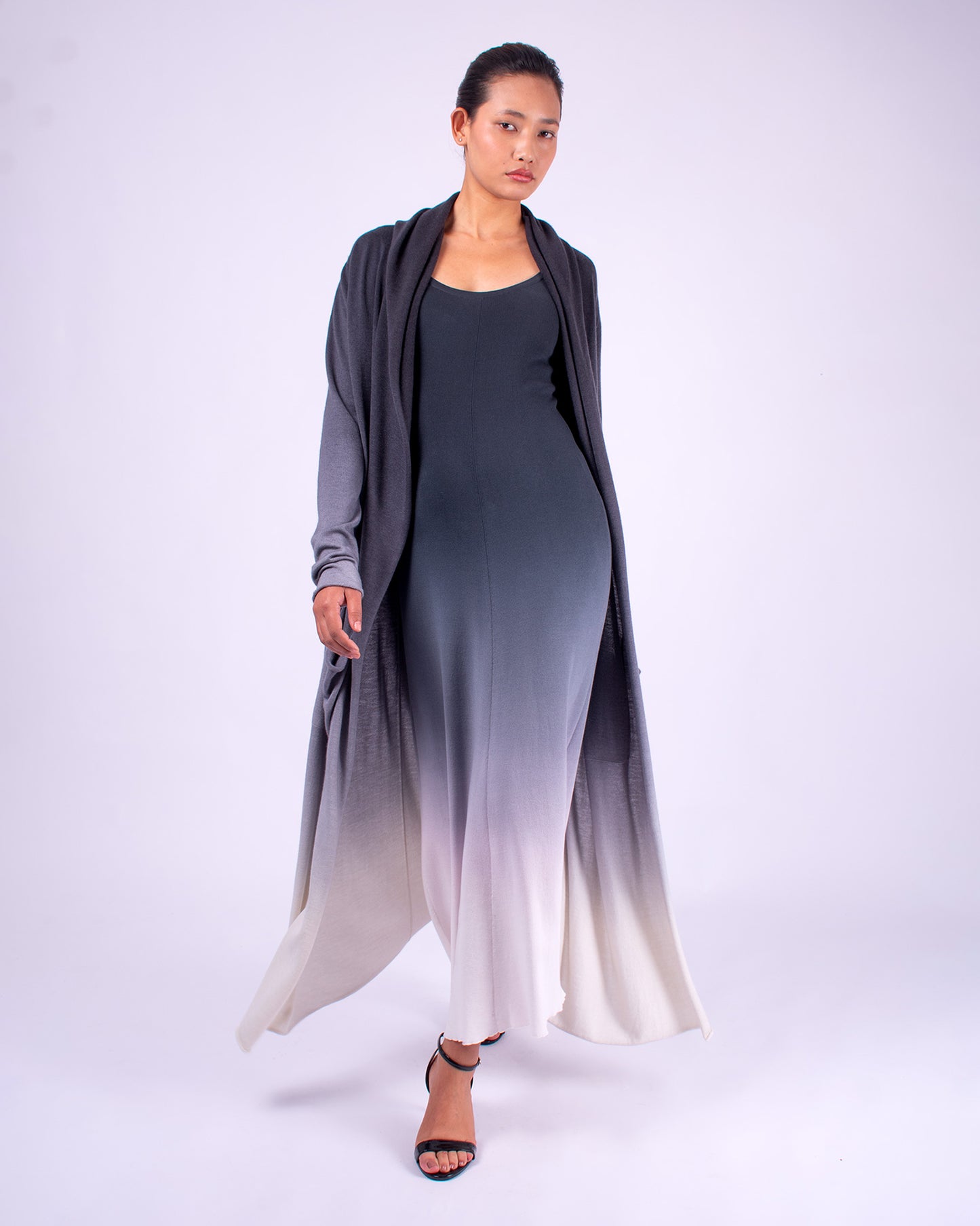 #1251 Scoop-neck tank dress 1x1 in organic cotton
