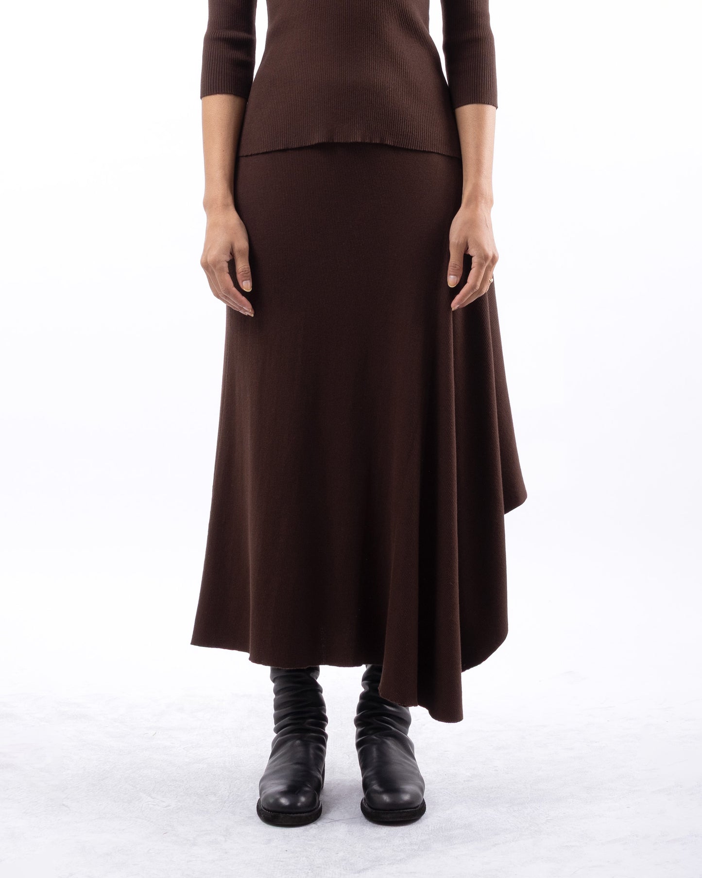 #1045 Skirt with side cascade Moro organic cotton
