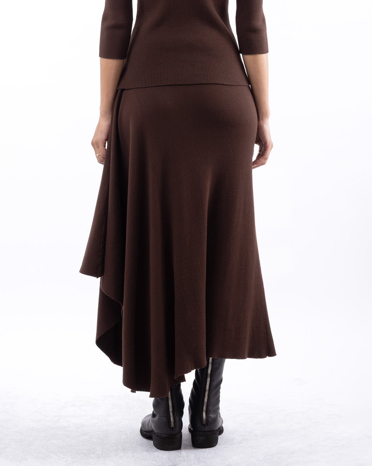 #1045 Skirt with side cascade Moro organic cotton