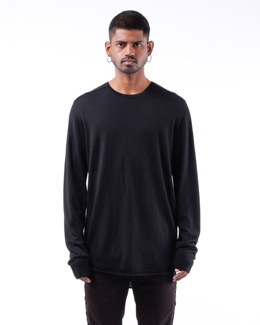 #1080C Long sleeve crewneck cashmere