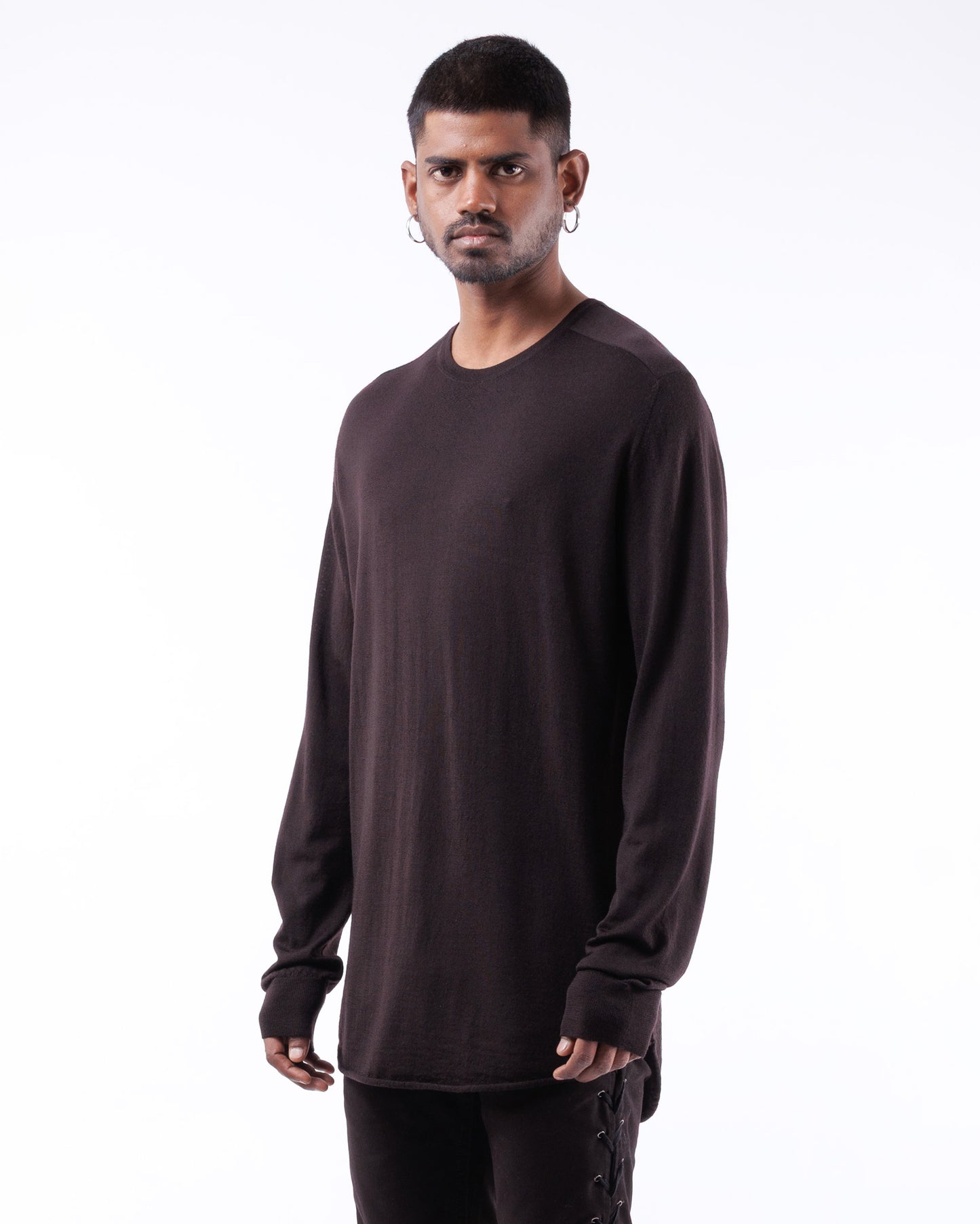 #1080 Long Sleeve Crewneck 120's Superfine Merino — Lars Andersson, view 2