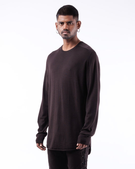 #1080 Long Sleeve Crewneck 120's Superfine Merino — Lars Andersson, view 2