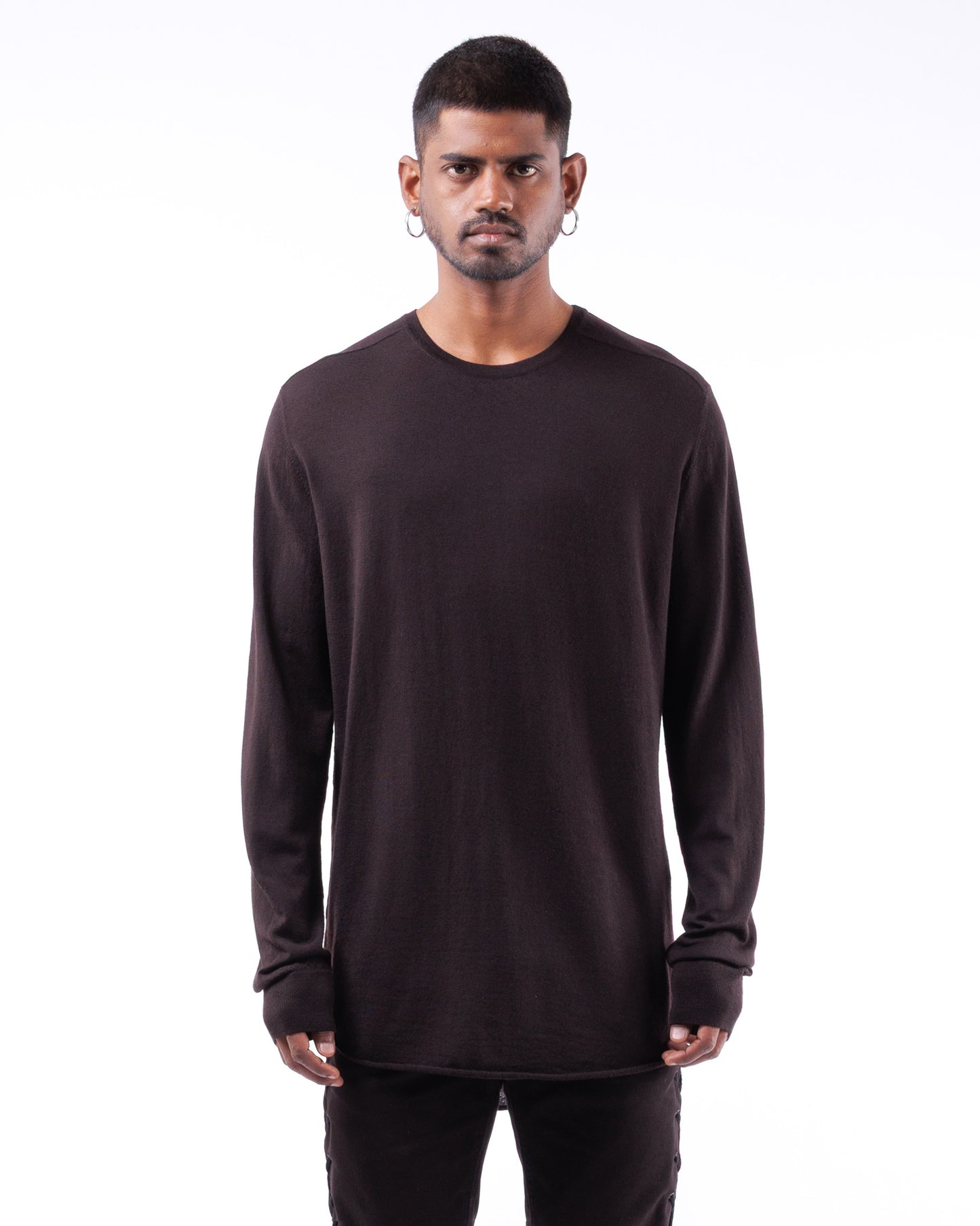 #1080 Long Sleeve Crewneck 120's Superfine Merino — Lars Andersson hand-loomed knitwear