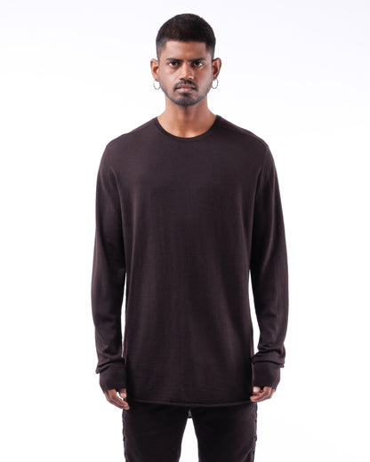 #1080 Long Sleeve Crewneck 120's Superfine Merino — Lars Andersson hand-loomed knitwear