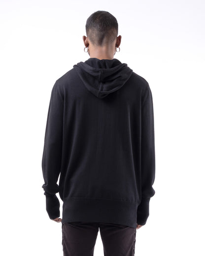 #1085 Long zip hoodie 120's superfine merino