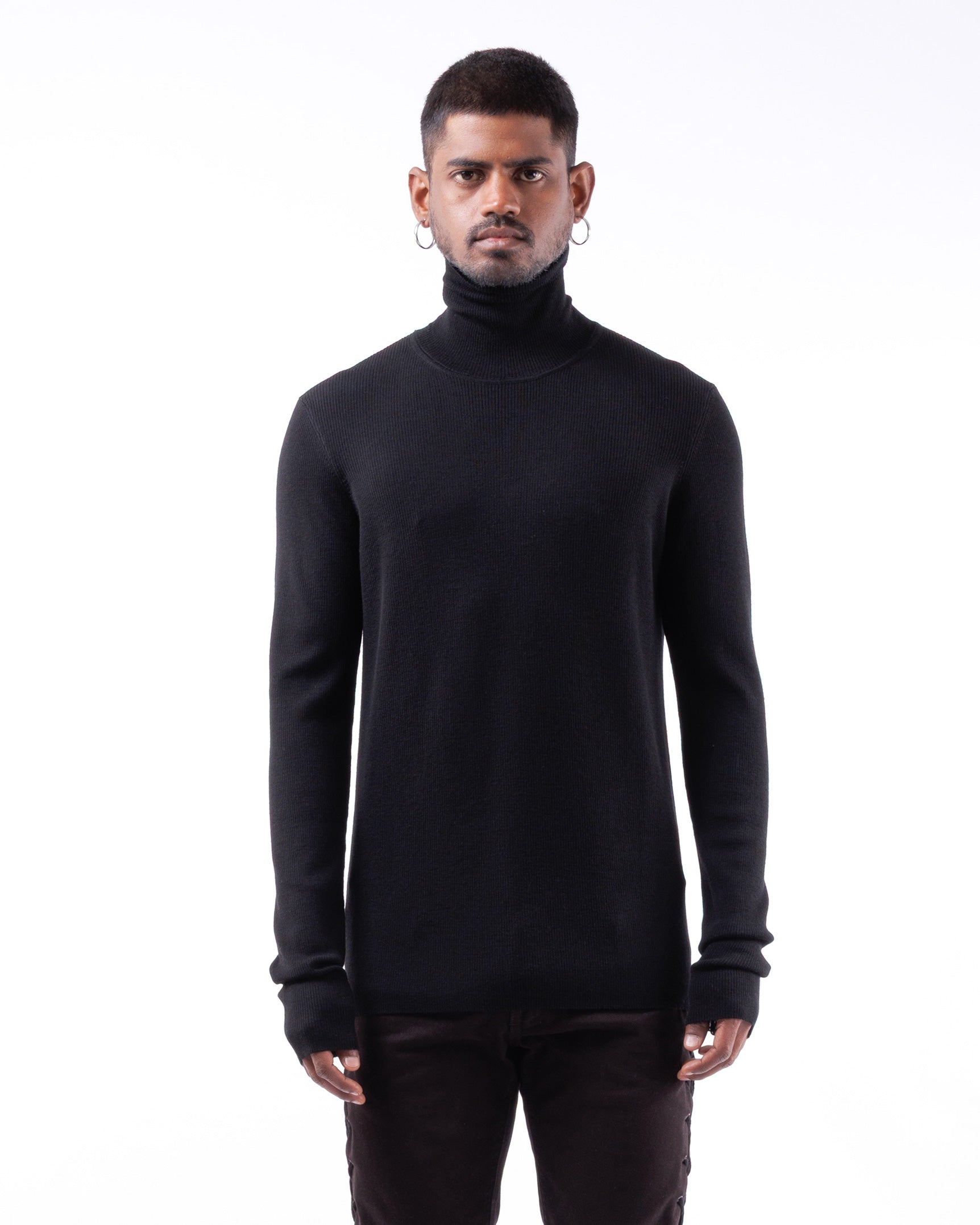 #1092 Long Sleeve Turtleneck 120's Superfine Merino — Lars Andersson hand-loomed knitwear