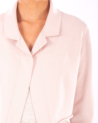 #1129 Cropped notch collar jacket in organic cotton