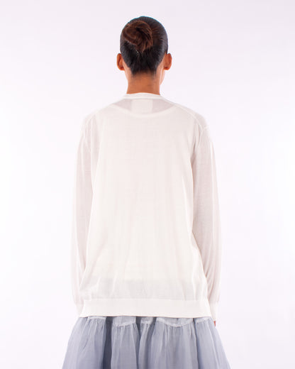 #1205 Oversized v-neck cardigan in organic cotton