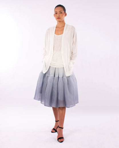 #1205 Oversized v-neck cardigan in organic cotton