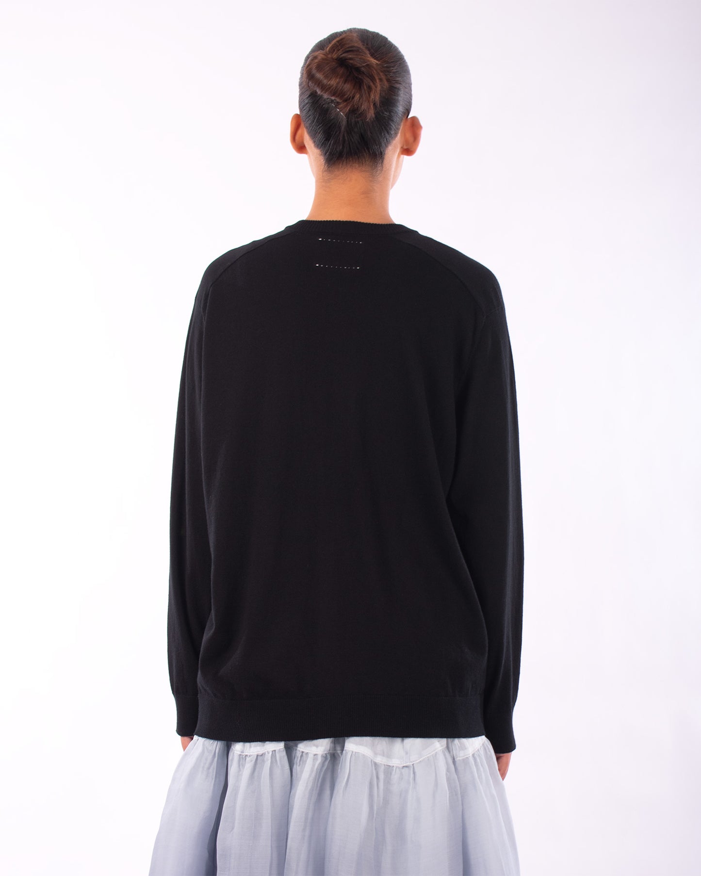 #1205 Oversized v-neck cardigan in organic cotton