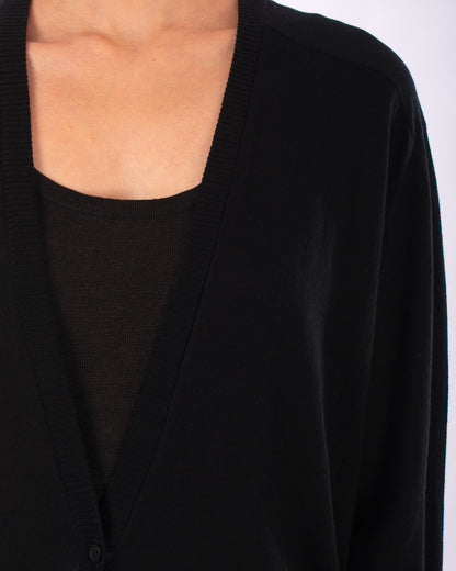 #1205 Oversized v-neck cardigan in organic cotton