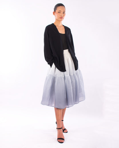 #1205 Oversized v-neck cardigan in organic cotton