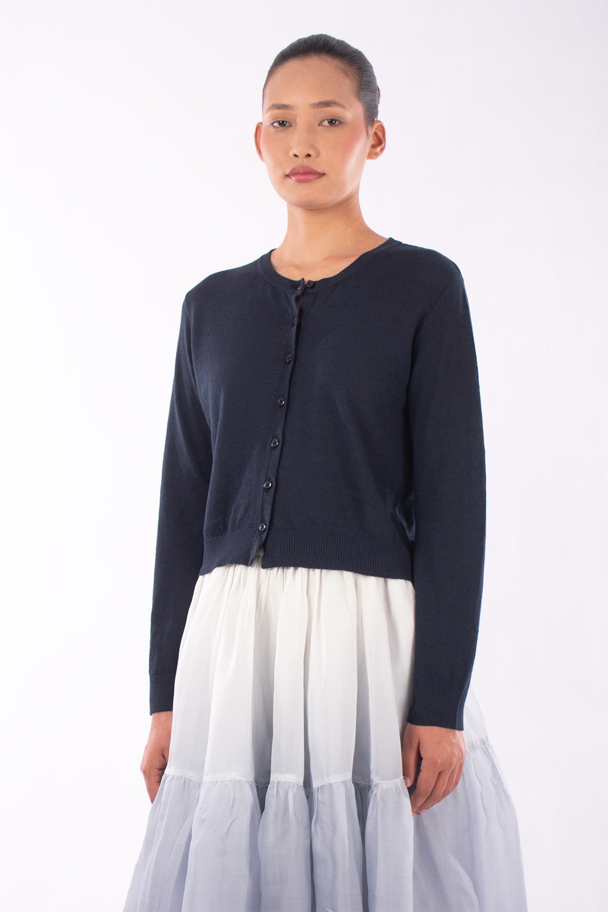 #1218 Cropped Long Sleeve Cardigan- Marritimo — Lars Andersson, view 2