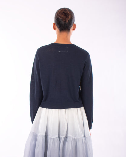 #1218 Cropped long sleeve cardigan