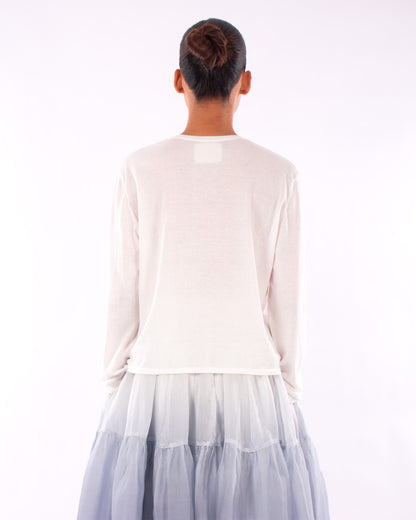 #1239 Long sleeve crewneck top in organic cotton