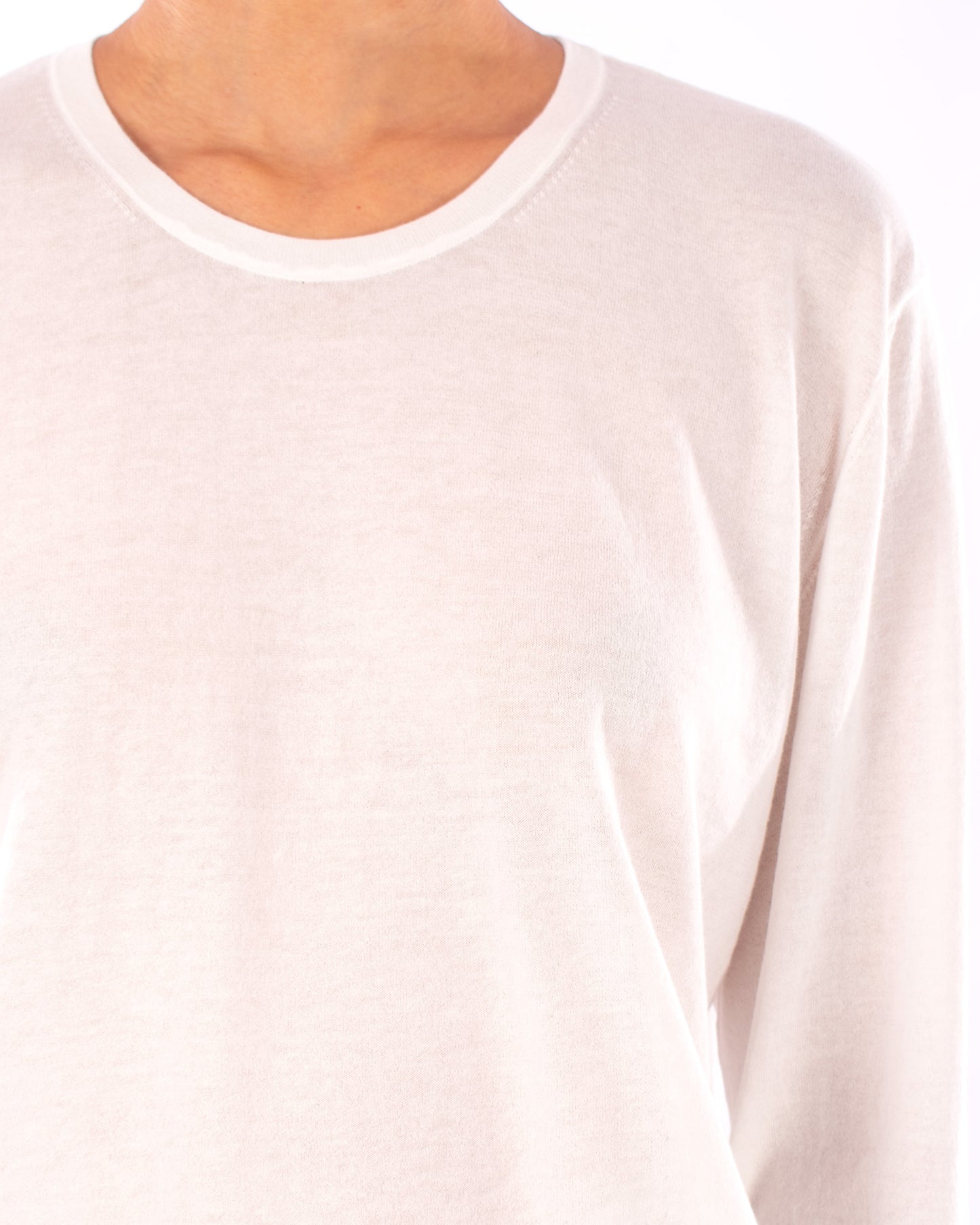 #1239 Long sleeve crewneck top in organic cotton