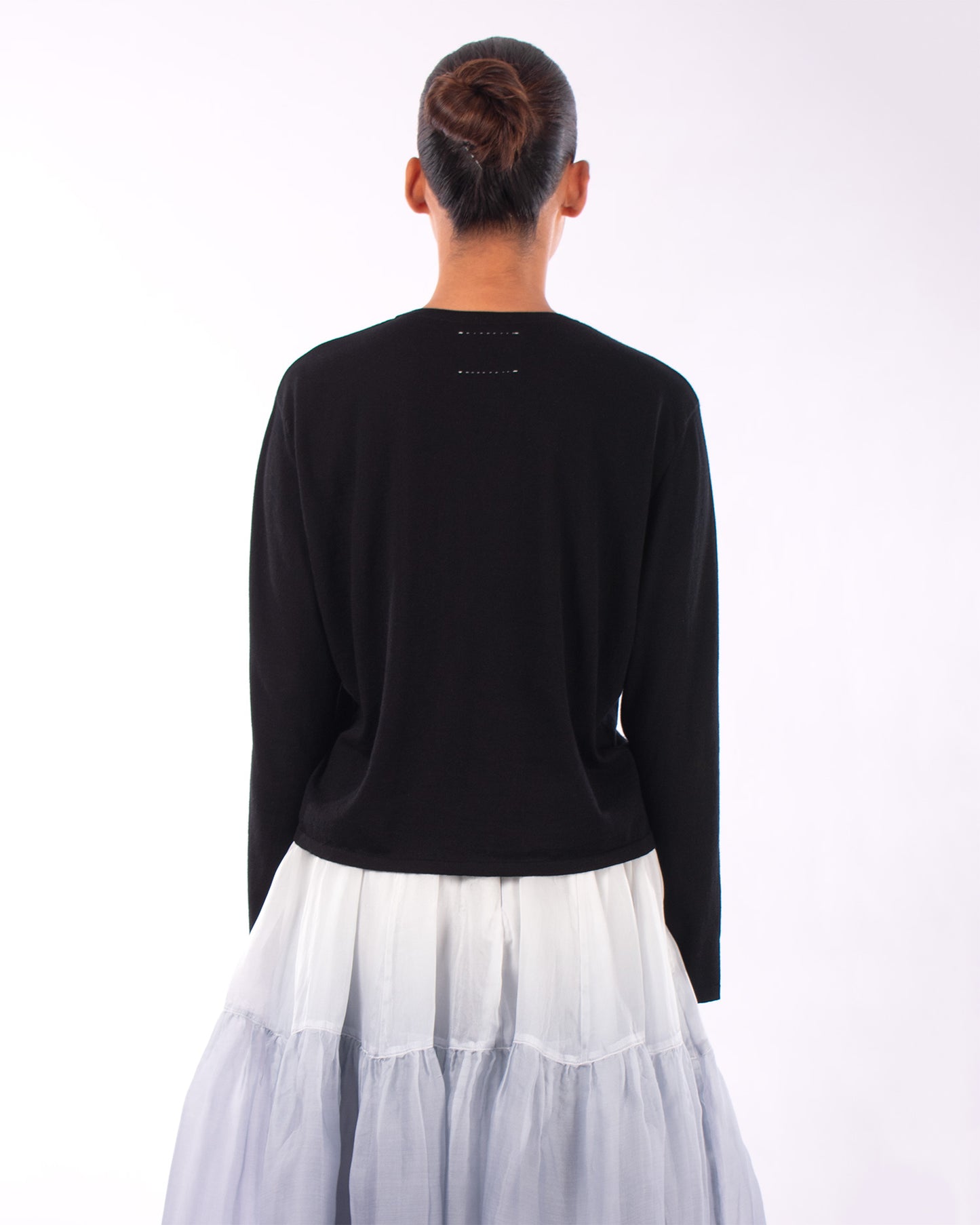 #1239 Long sleeve crewneck top in organic cotton