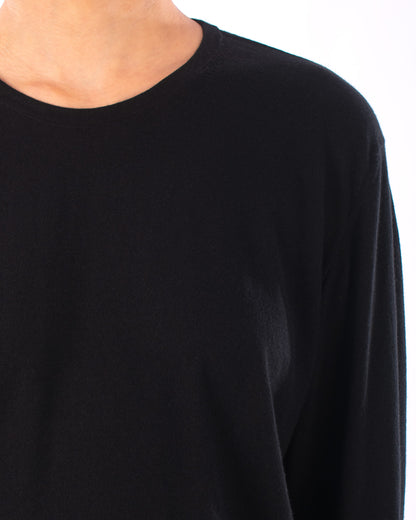 #1239 Long sleeve crewneck top in organic cotton