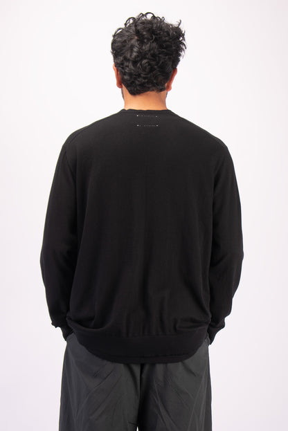 #1301 Oversized v-neck cardigan in organic cotton