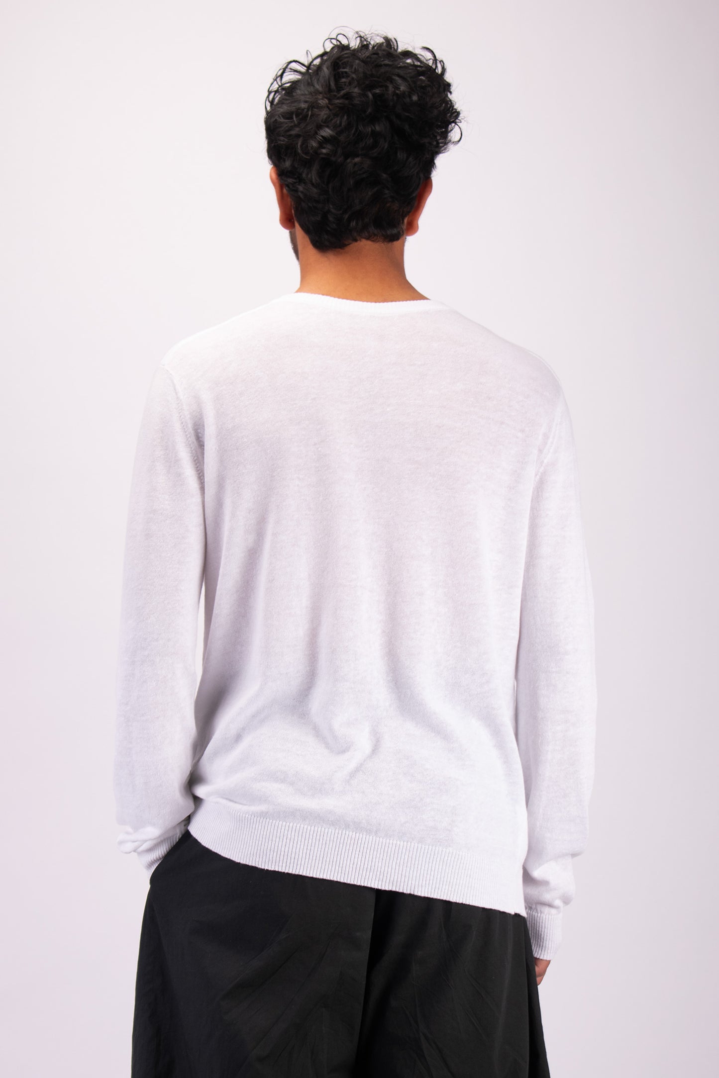 #1312 Crewneck sweater in linen and organic cotton