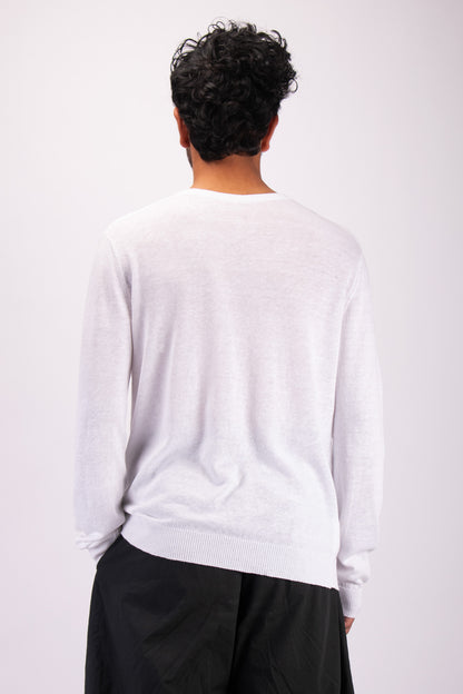 #1312 Crewneck sweater in linen and organic cotton