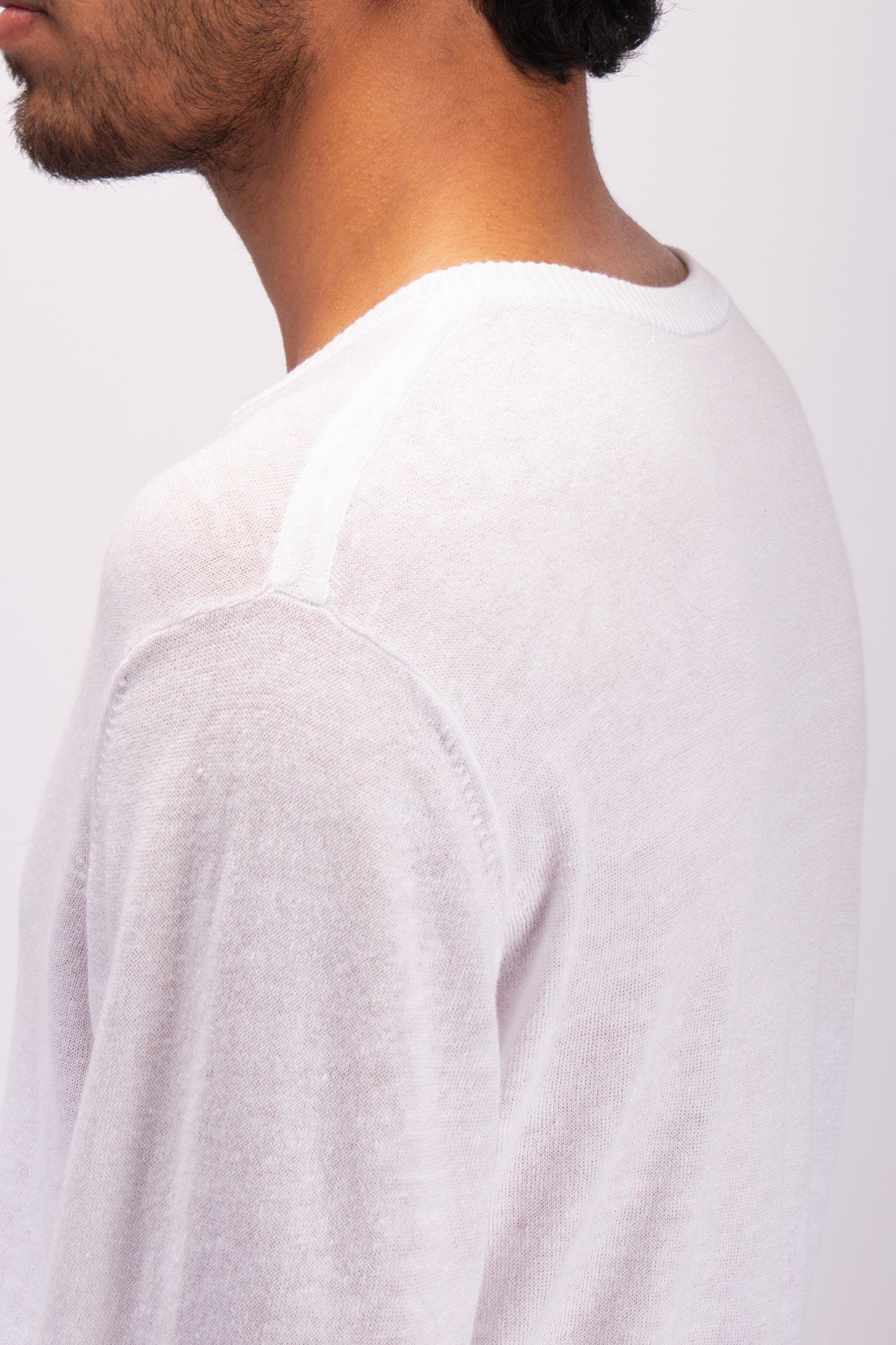 #1312 Crewneck sweater in linen and organic cotton