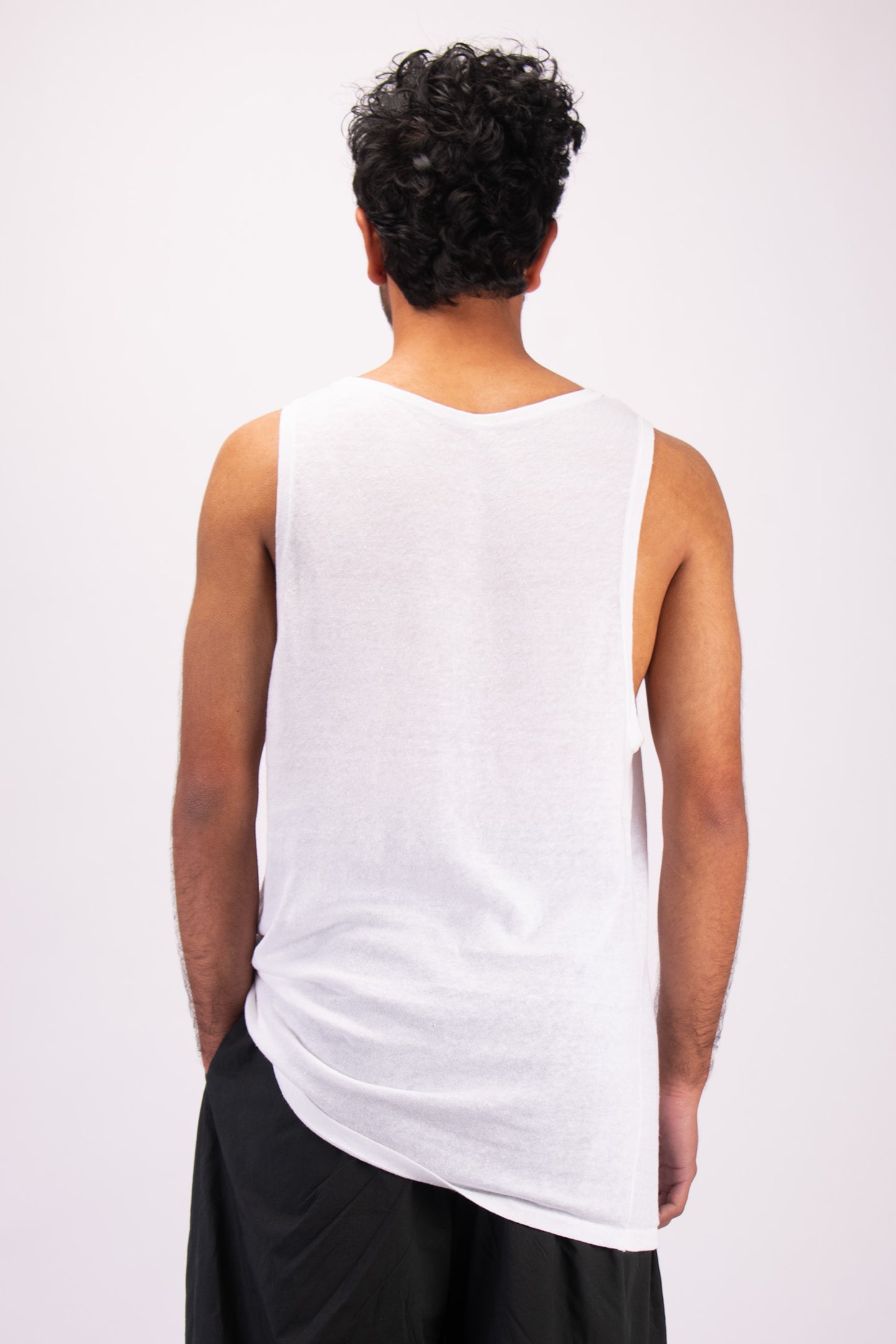 #1322 Tank top inj linen and organic cotton