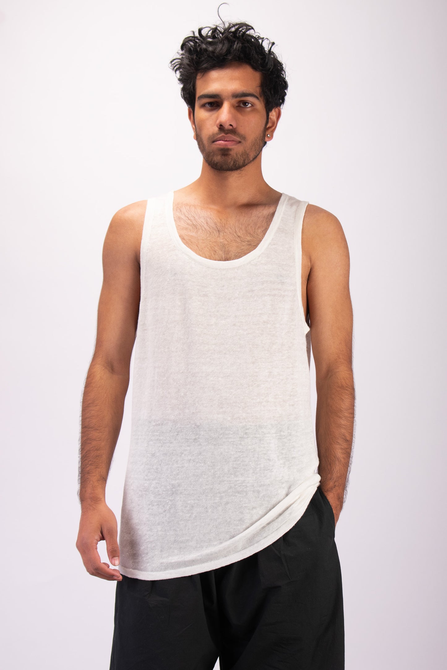 #1324 Tank top in linen
