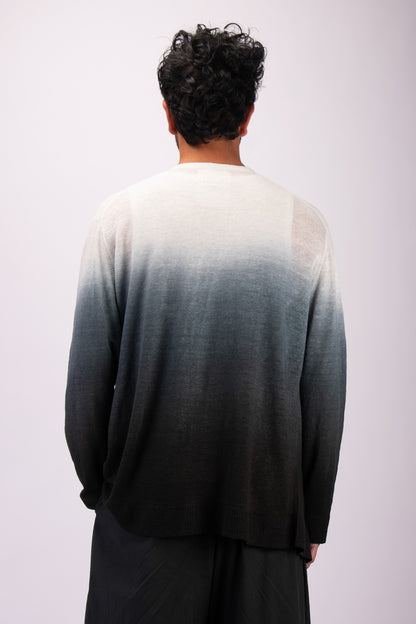 #1329 Oversized v-neck cardigan in linen
