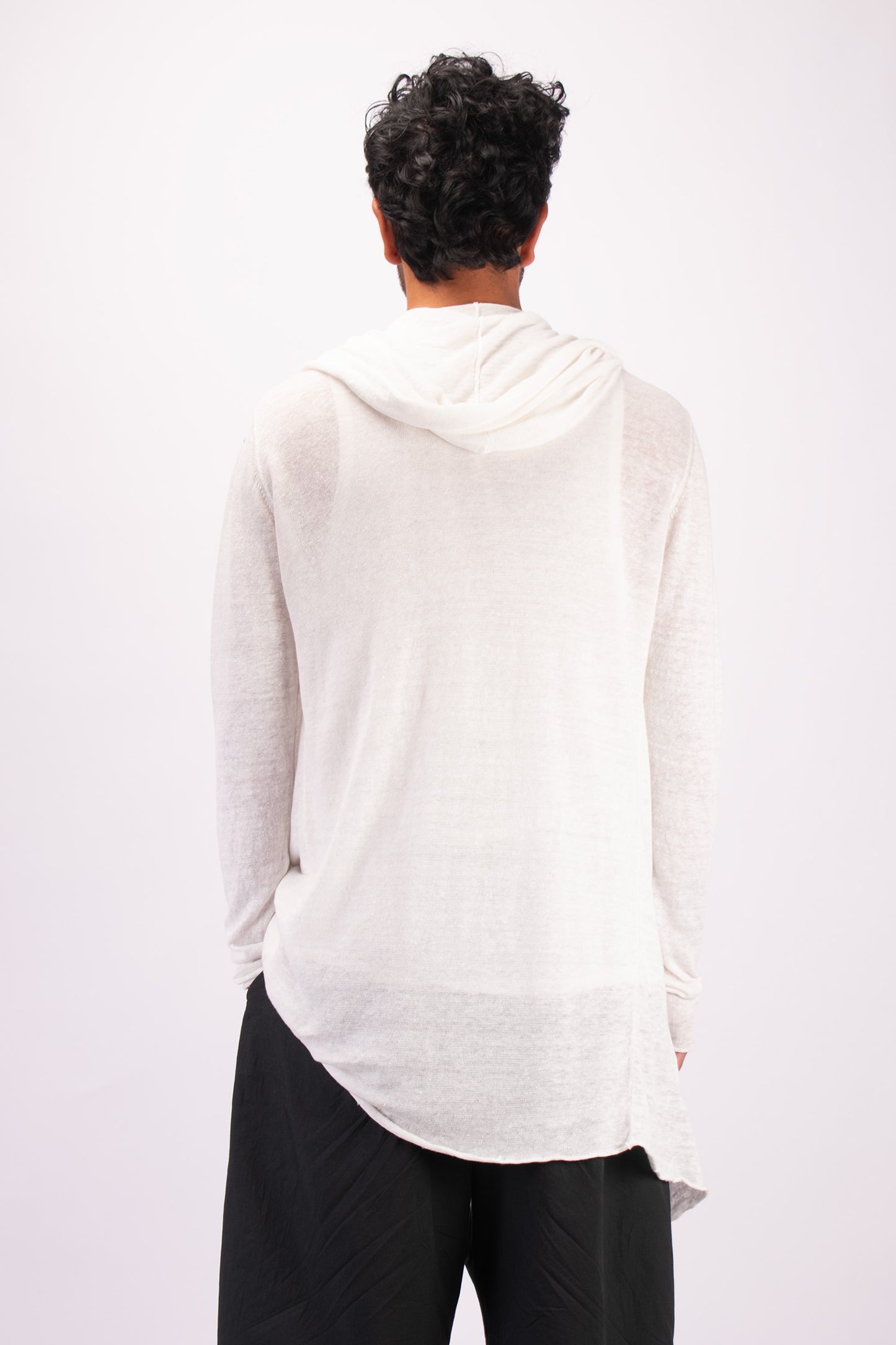 #1330 hooded wrap jacket in linen