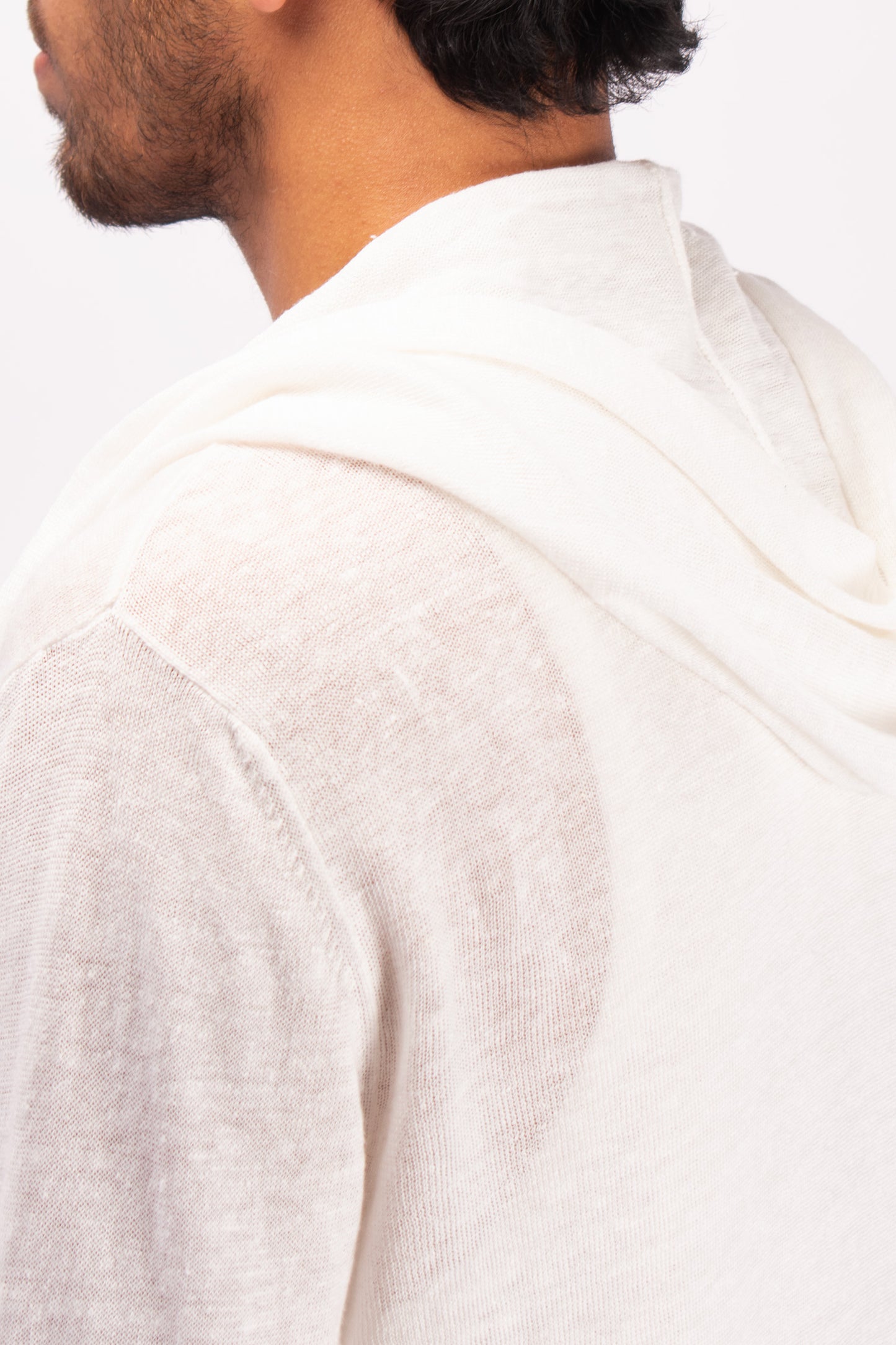 #1330 hooded wrap jacket in linen