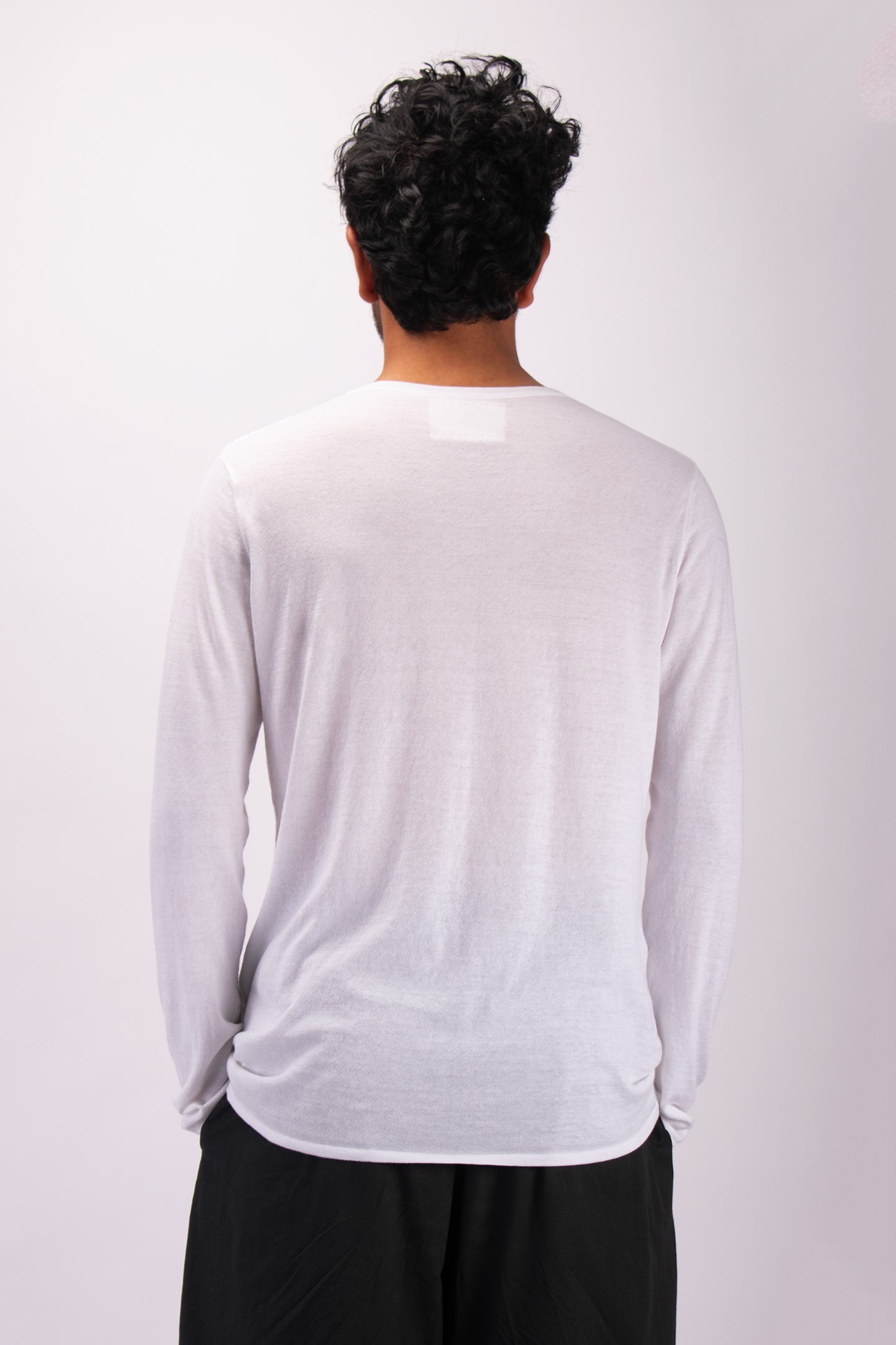 #1334 Long sleeve crewneck top in organic cotton