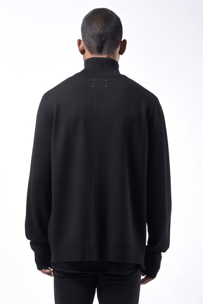 #784 Stand Collar Jacket in Superfine Merino- Charcoal — Lars Andersson, view 3