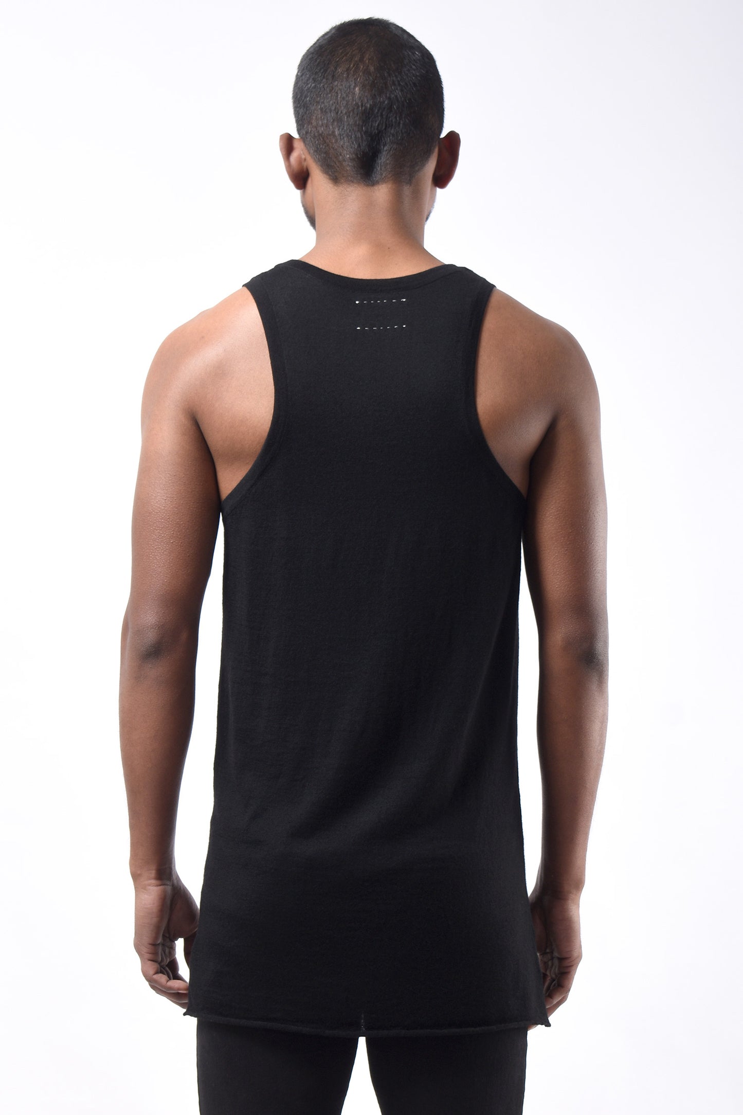 #785 Tank Top in Superfine Merino- Black — Lars Andersson, view 3