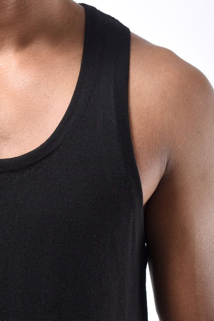 #785 Tank Top in Superfine Merino- Black — Lars Andersson, view 4
