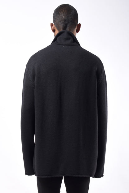 #786 Notch Collar Jacket in Superfine Merino- Charcoal — Lars Andersson, view 3