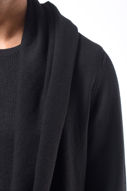 #790 Hooded Coat in Superfine Merino- Black — Lars Andersson, view 4