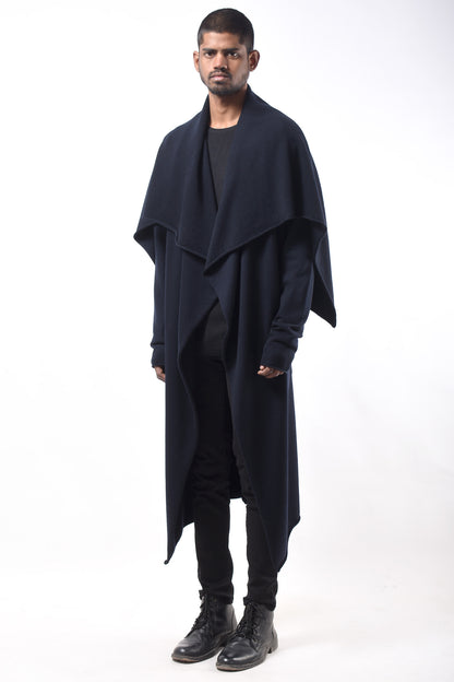 #792 Blanket Coat in Superfine Merino- Dark Navy — Lars Andersson, view 2