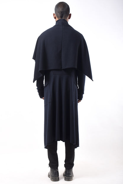 #792 Blanket Coat in Superfine Merino- Dark Navy — Lars Andersson, view 3