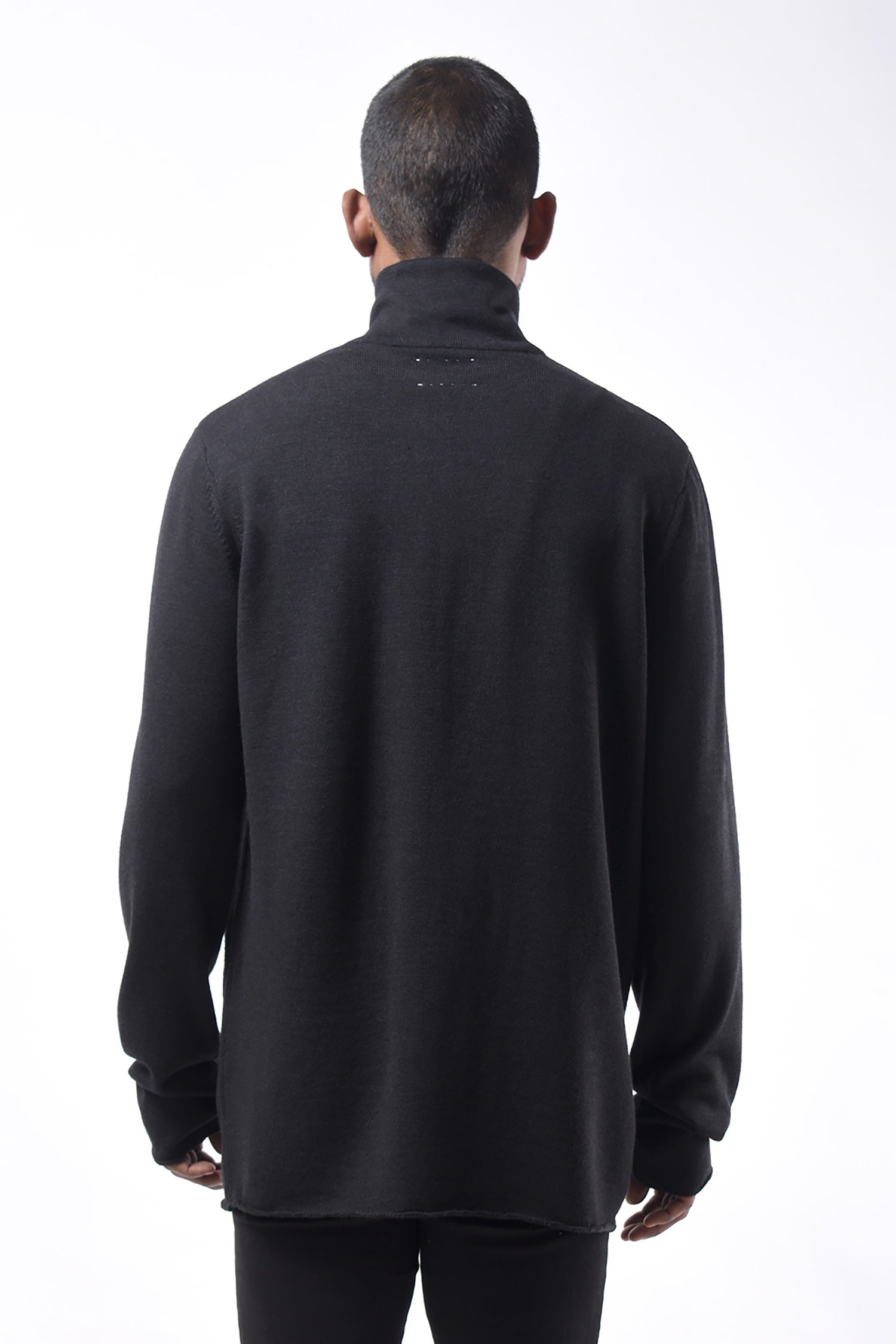 #793 Notch Collar Jacket in Superfine Merino- Charcoal — Lars Andersson, view 3