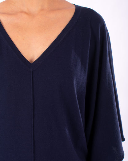 #903 V-neck wing sleeve top in organic cotton