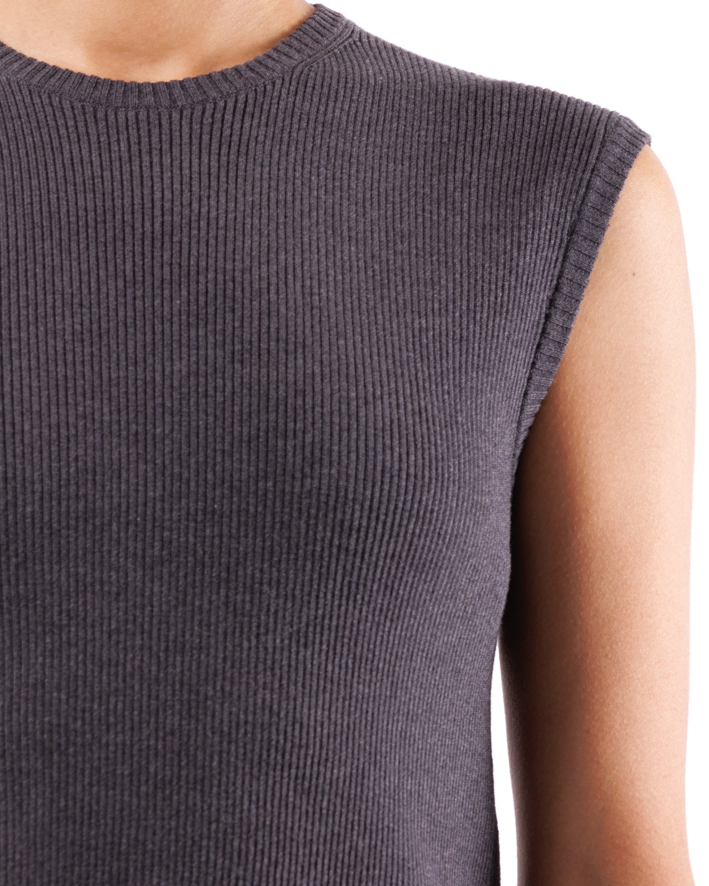 #1004 Cropped muscle tank organic cotton