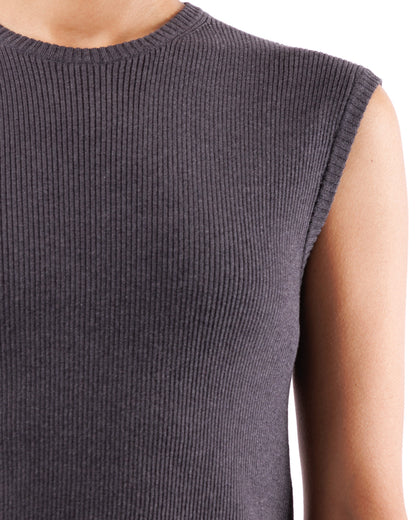 #1004 Cropped muscle tank organic cotton